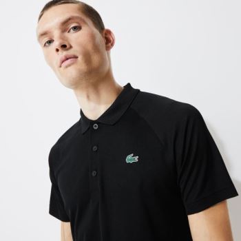 Lacoste SPORT Breathable Run-Resistant Interlock Polo Shirt - Šortky Pánské Černé | CZ-TAfkw9